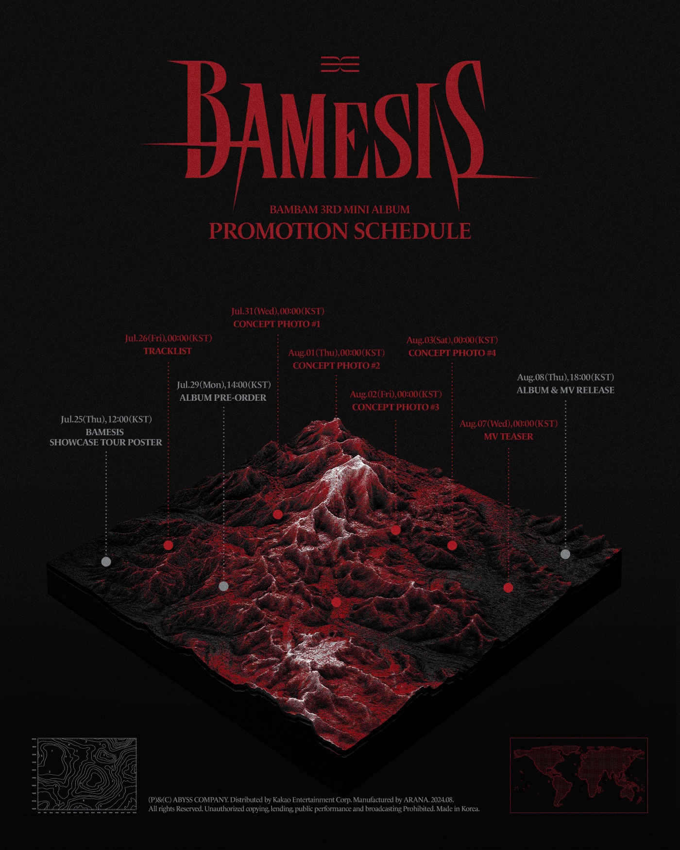 GOT7's BamBam unveils promotion schedule for 3rd mini album 'BAMESIS'