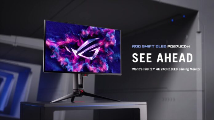 ASUS unveils ROG Swift OLED PG27UCDM: World’s first 27-inch 4K 240Hz gaming monitor